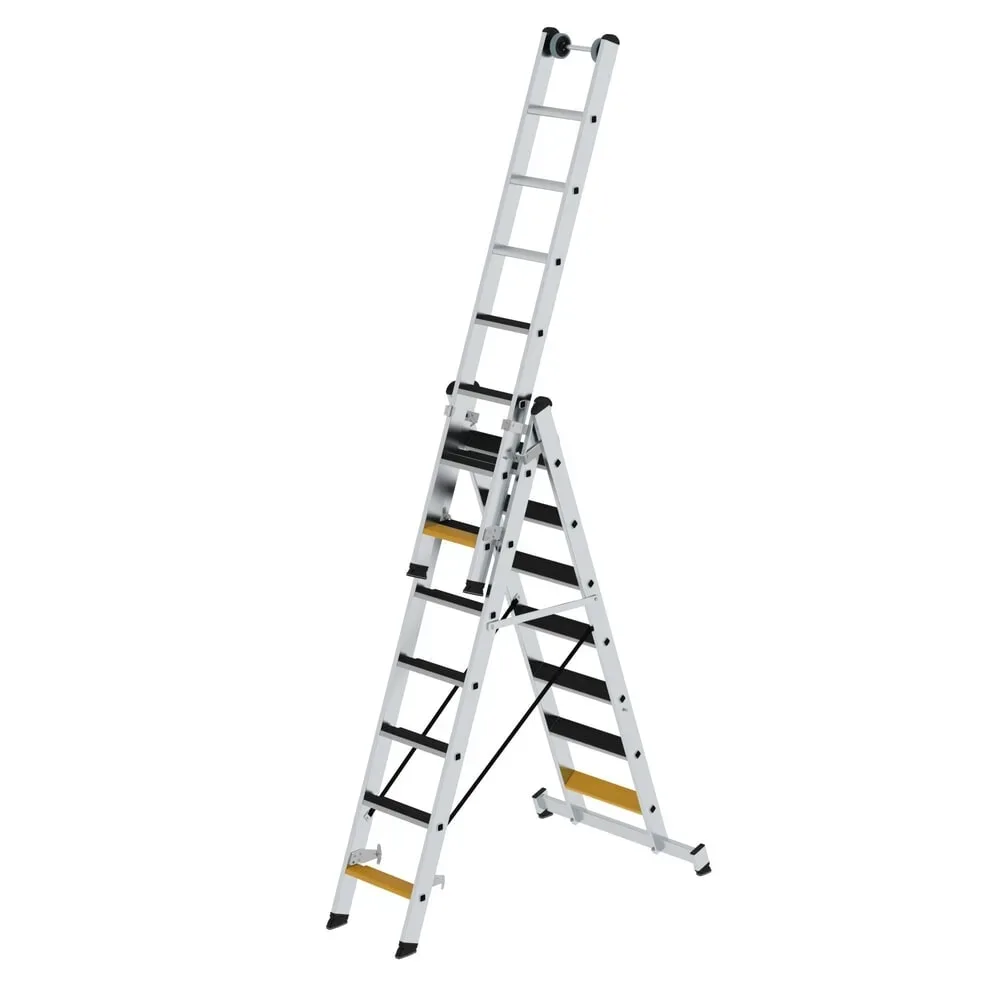 MUNK Günzburger Steigtechnik 033322 Aluminium Stufen-Mehrzweckleiter 25.3 kg