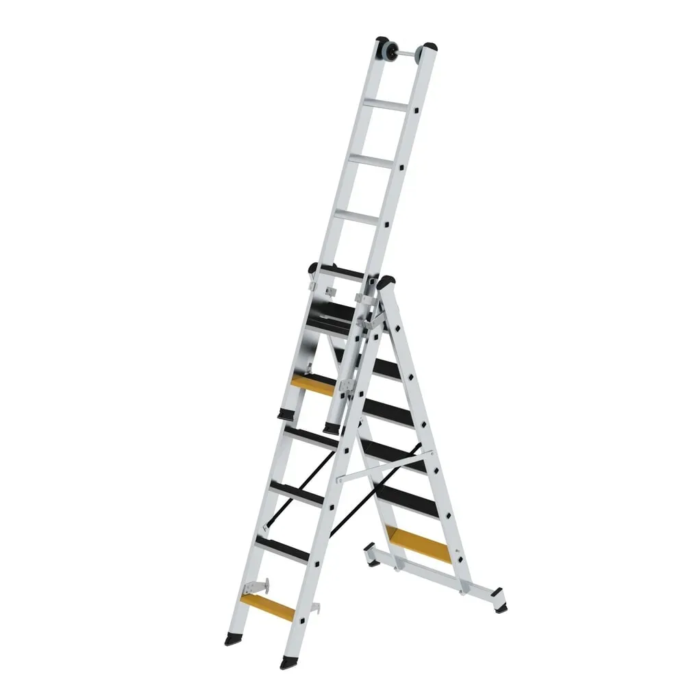 MUNK Günzburger Steigtechnik 033319 Aluminium Stufen-Mehrzweckleiter Arbeitshöhe (max.): 5.20 cm 22.5 kg