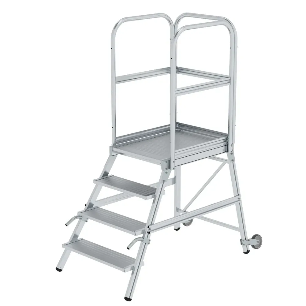 MUNK Günzburger Steigtechnik 56104 Aluminium Podesttreppe Montage mit Werkzeug Arbeitshöhe (max.): 3 m
