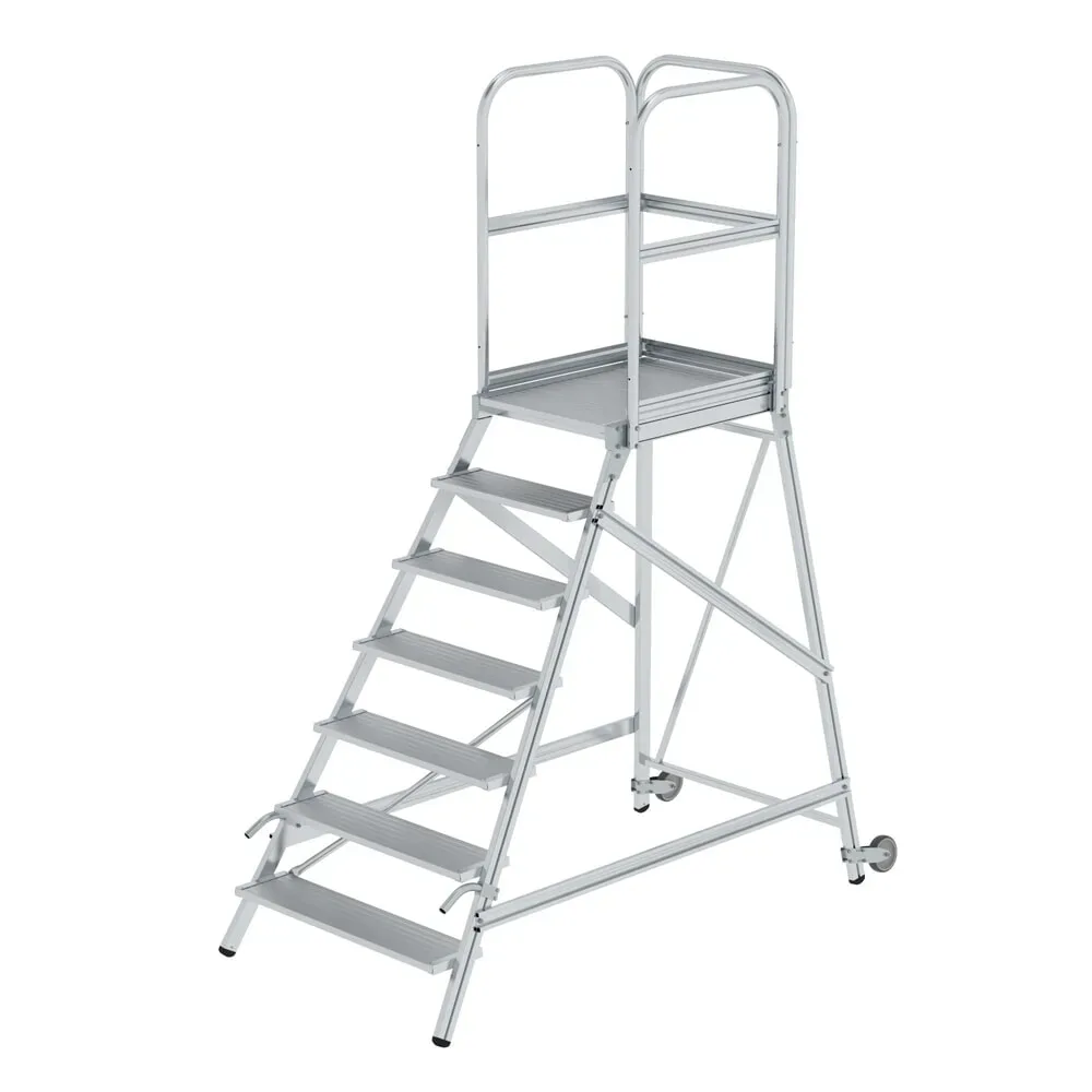 MUNK Günzburger Steigtechnik 56107 Aluminium Podesttreppe Montage mit Werkzeug Arbeitshöhe (max.): 3.7 m