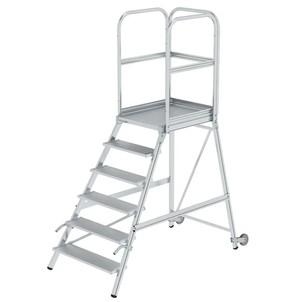 MUNK Günzburger Steigtechnik 56106 Aluminium Podesttreppe Montage mit Werkzeug Arbeitshöhe (max.): 3.5 m