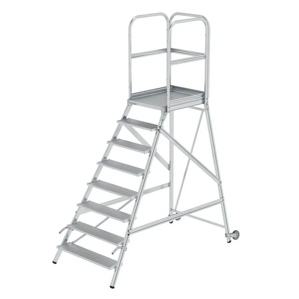 MUNK Günzburger Steigtechnik 56108 Aluminium Podesttreppe Montage mit Werkzeug Arbeitshöhe (max.): 3.9 m