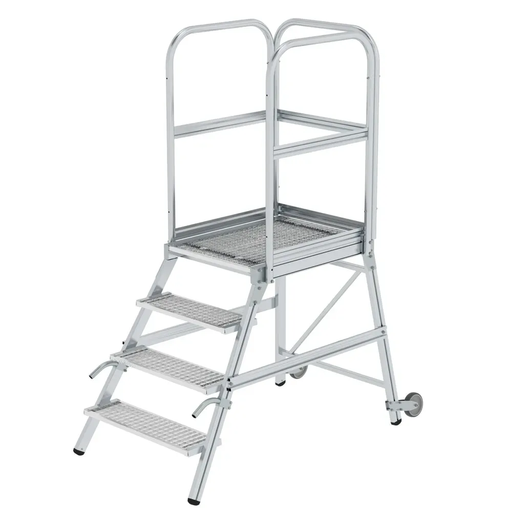 MUNK Günzburger Steigtechnik 58104 Aluminium Podesttreppe Montage mit Werkzeug Arbeitshöhe (max.): 3 m