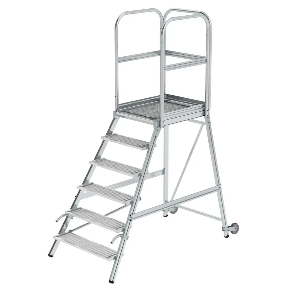 MUNK Günzburger Steigtechnik 58106 Aluminium Podesttreppe Montage mit Werkzeug Arbeitshöhe (max.): 3.5 m