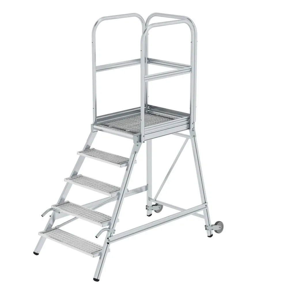 MUNK Günzburger Steigtechnik 58105 Aluminium Podesttreppe Montage mit Werkzeug Arbeitshöhe (max.): 3.2 m