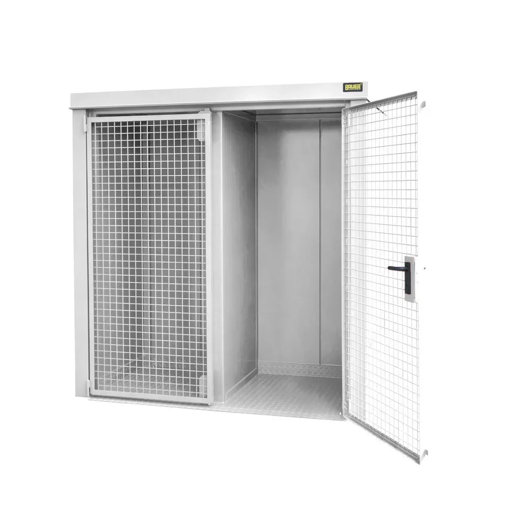 Bauer® Gasflaschen-Container GFC-B/W M1, lackiert, Grauweiss