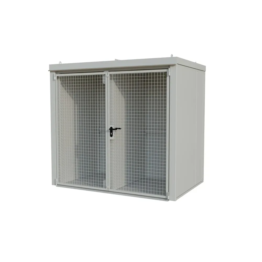 Bauer® Gasflaschen-Container GFC-B/W M3, lackiert, Grauweiss
