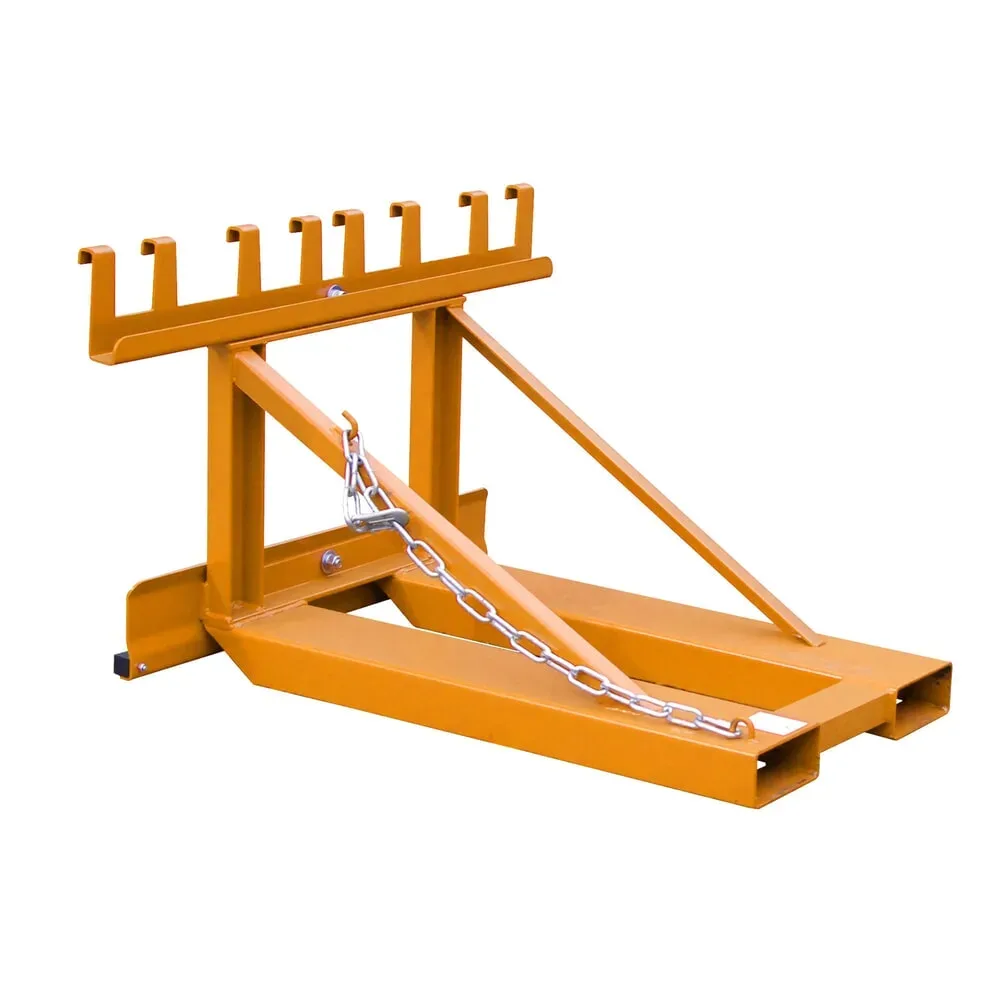 Bauer Mülltonnen-Heber MH-II, mit Gummianschlag, für 2x 80- bis 360-L-MGB und 1x 1100-L-MGB, L 1030 x B 1070H 680 mm, lackiert, gelborange RAL 2000