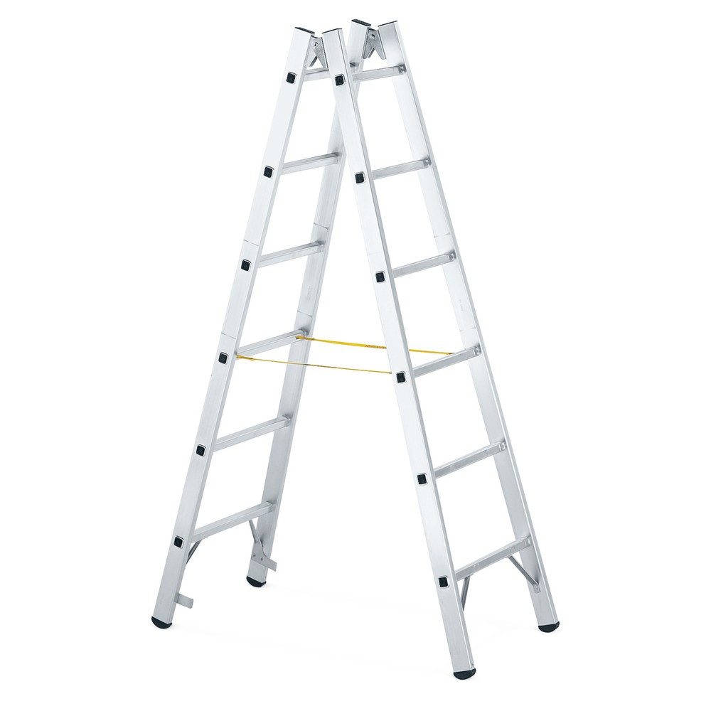 ZARGES Aluminium-Sprossenleiter, 2-seitig begehbar, Standhöhe 4,70 m