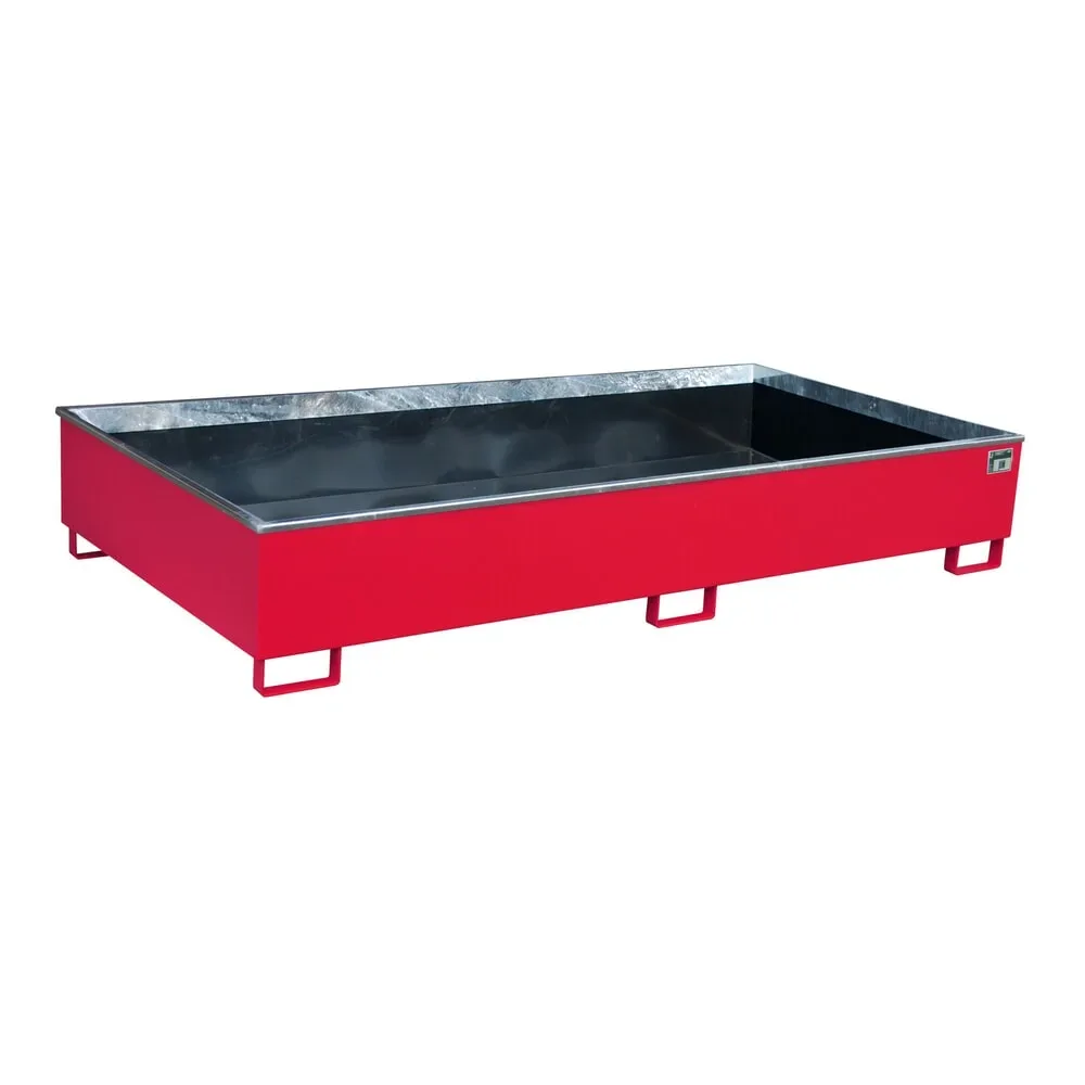 Bauer Regalwanne RW 2700-3 PE, mit PE-Einsatz, L 2665 x B 1315 x H 440 mm, feuerrot RAL 3000