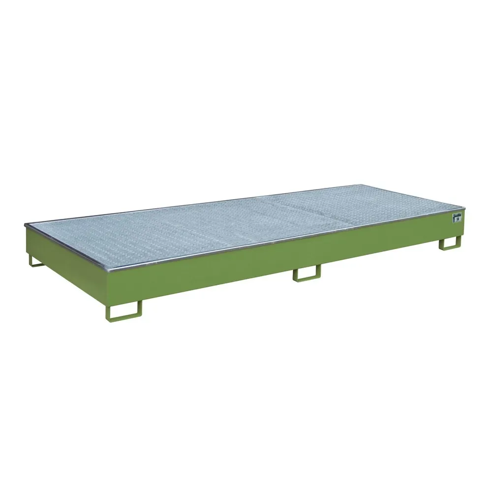 Bauer® Regal-Auffangwanne aus Stahl mit PE-Einsatz RW-GR 3300-2 PE, lackiert, Resedagrün