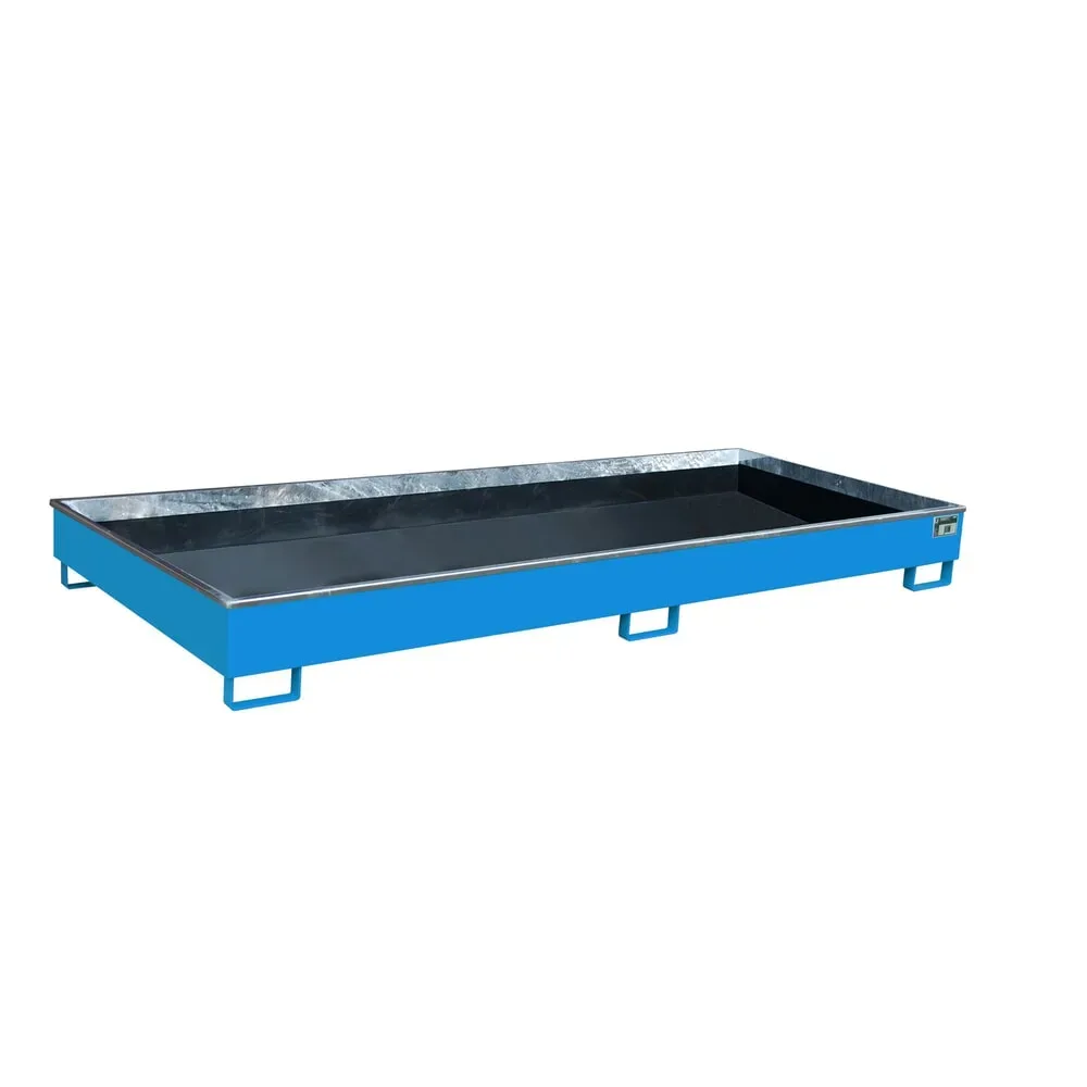 Bauer Regalwanne RW 3300-2 PE, mit PE-Einsatz, B 3262 x T 1312 x H 267 mm, bis 540 l, Stahl lackiert, lichtblau