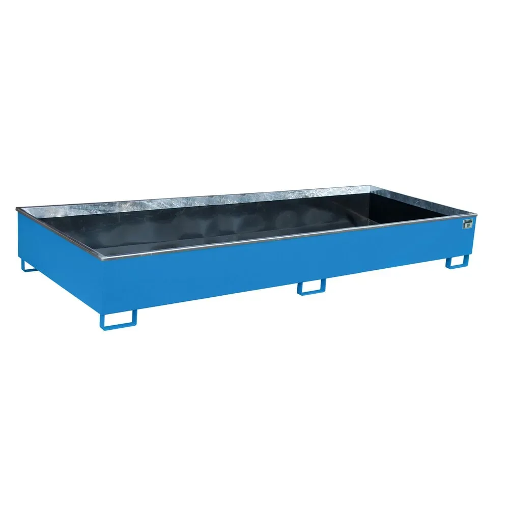 Bauer Regalwanne RW 3300-3 PE, mit PE-Einsatz, B 3262 x T 1312 x H 383 mm, bis 1000 l, Stahl lackiert, lichtblau
