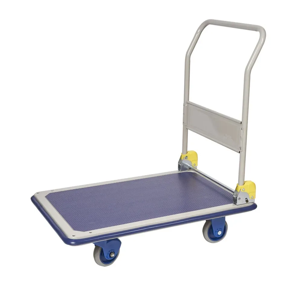 Plattformwagen, klappbarer Schiebebügel, LxB 920 x 610 mm PRESTAR