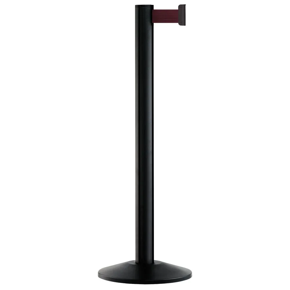 Personen-Leitsystem Classic, Ständer schwarz, Gurtfarbe bordeaux