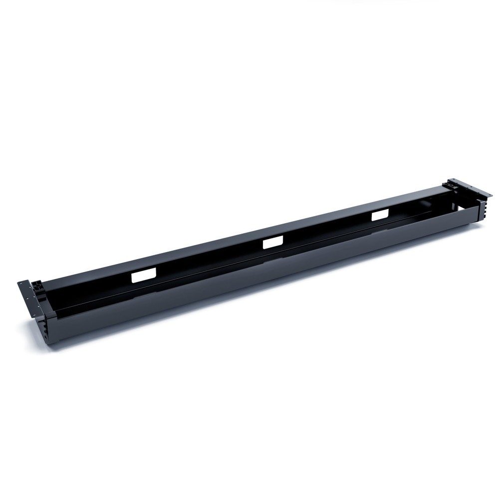 Kabelwanne Standard, für höhenverstellbare Schreibtische ab B 1400 mm, abklappbar, schwarz