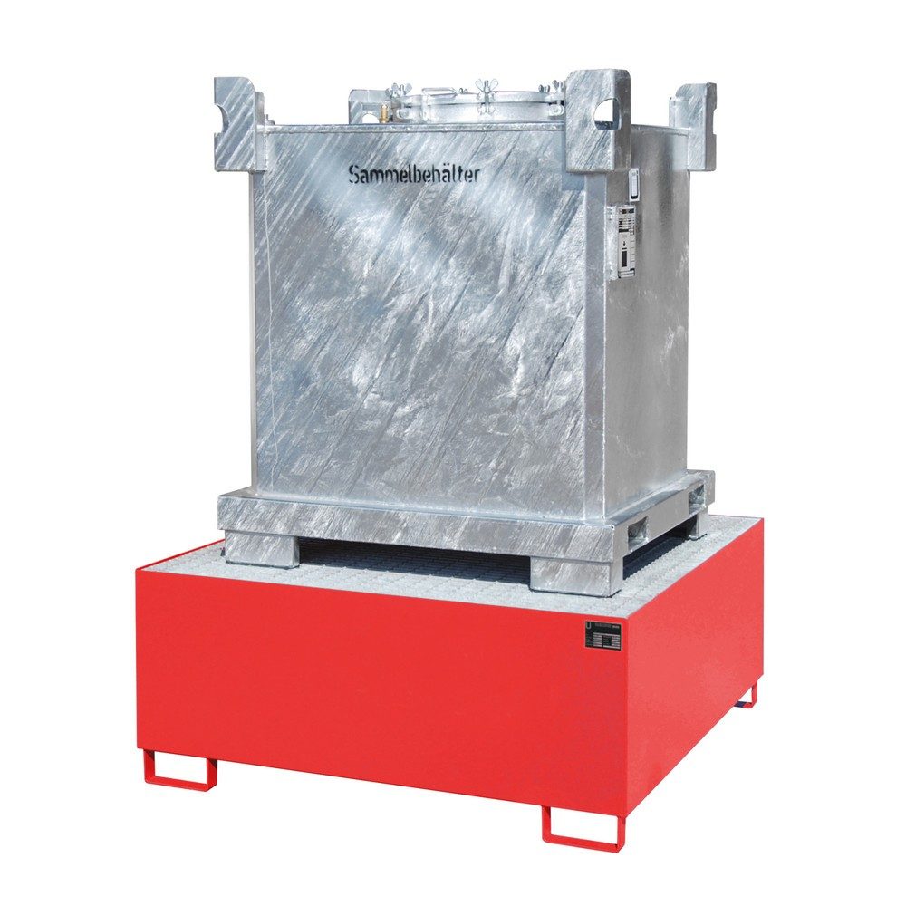 Bauer® Auffangwanne aus Stahl für 1x KTC/IBC, feuerrot