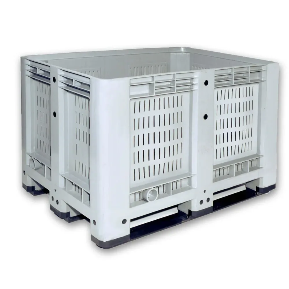 Palettenbox M, 1200x800x780 mm, durchbrochen, mit 3 Kufen