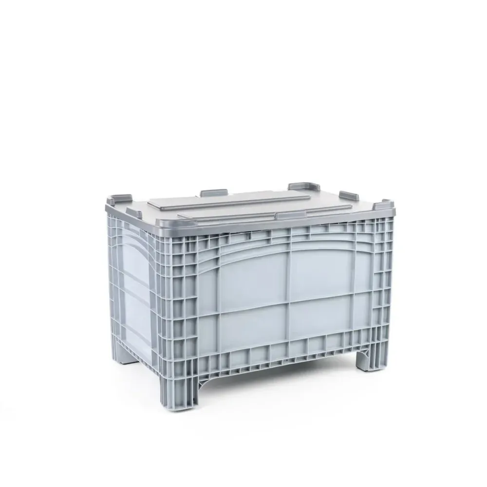 Scharnierdeckel für Grossbehälter, durchbrochen, 1200x800 mm