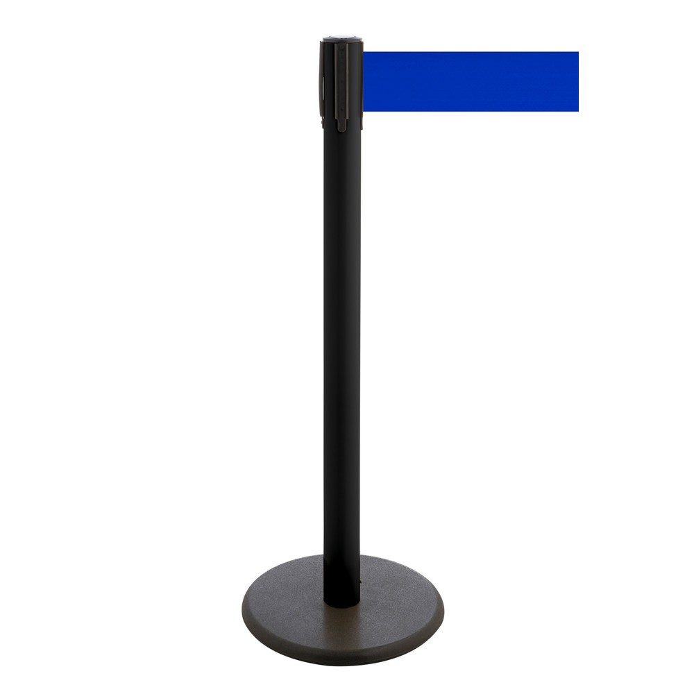 Gurtpfosten GLA 29, schwarz, Gurt blau