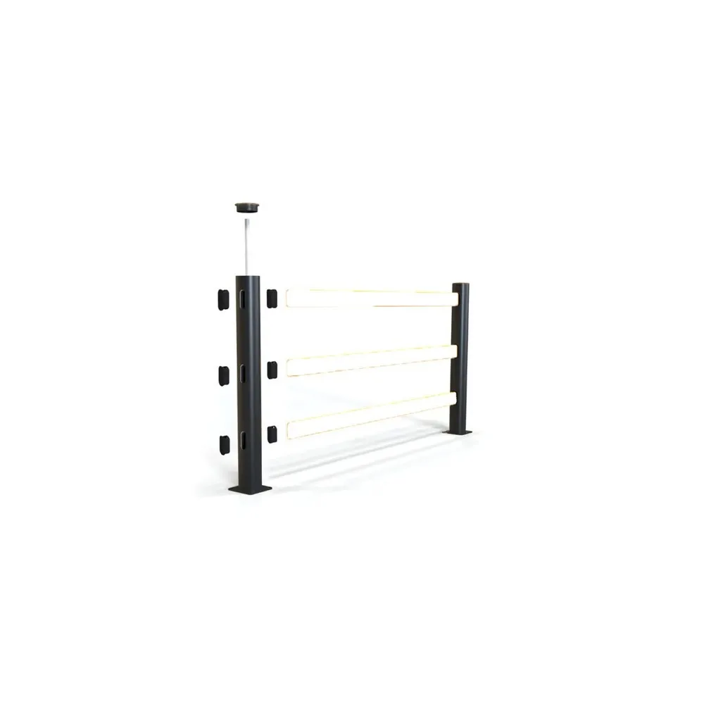 A-SAFE Mittelpfosten für Rammschutzgeländer eFlex aus MEMAPLEX®, Innen- und Aussenbereich, HxB, HxT 1.181 x 180 mm