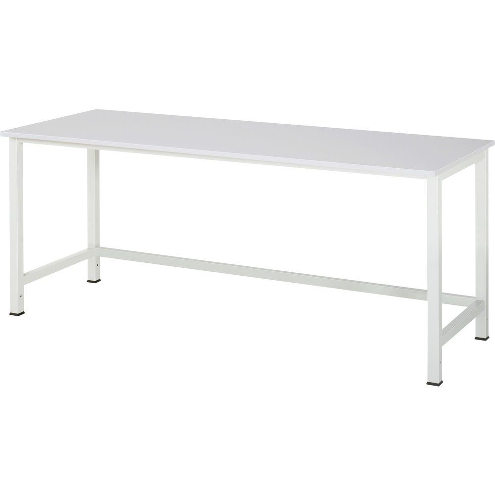RAU Werktisch 900, HxBxT 825 x 2.500 x 800 mm, Arbeitplatte Melamin-Belag