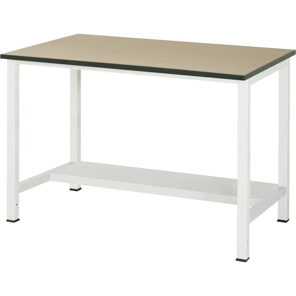 RAU Werktisch 900 mit Ablageboden Tiefe 320 mm, HxBxT 825 x 1.250 x 800 mm, MDF Arbeitsplatte