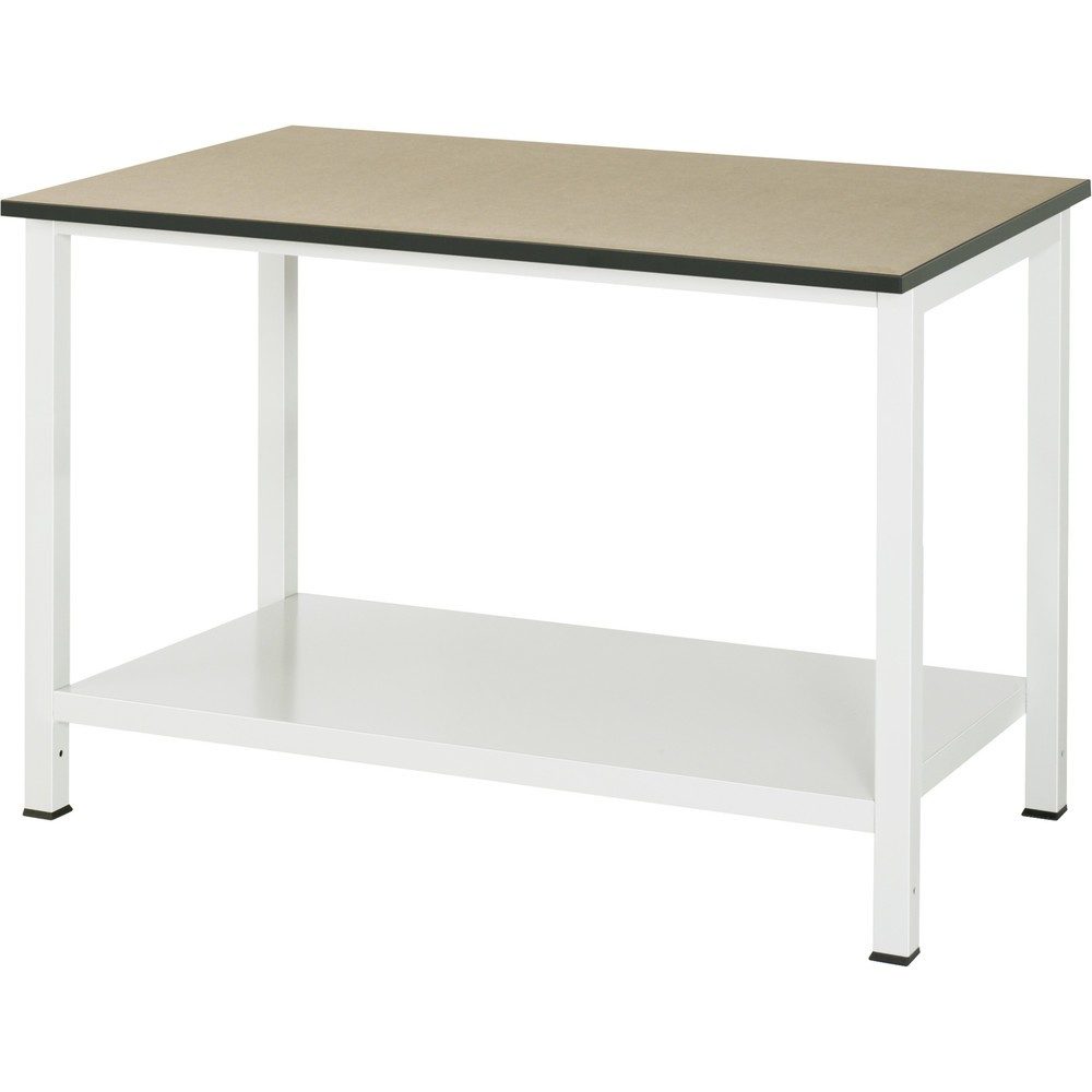 RAU Werktisch 900 mit Ablageboden Tiefe 650 mm, HxBxT 825 x 1.250 x 800 mm, MDF Arbeitsplatte