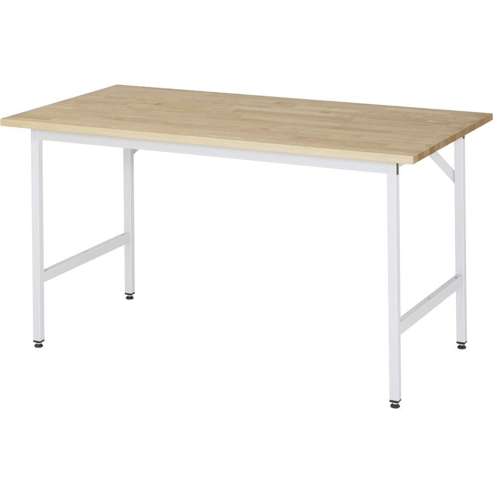 RAU Arbeitstisch, Buche-Platte, 1500 x 800 x 800-850 mm