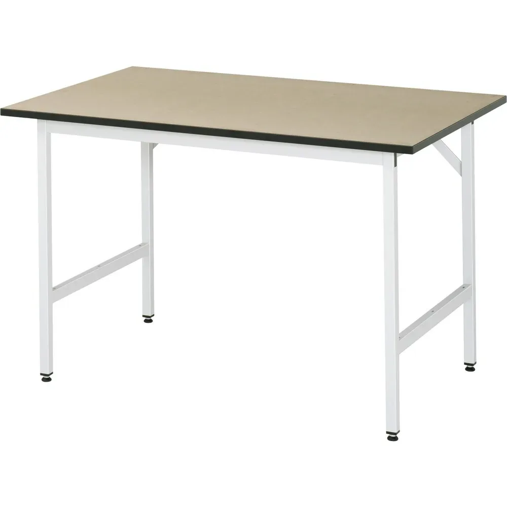 RAU höhenverstellbarer Werktisch Serie JERRY, HxBxT 800-850 x 1.250 x 800 mm, MDF Arbeitsplatte