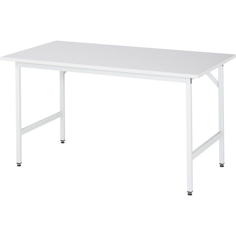 RAU höhenverstellbarer Werktisch Serie JERRY, HxBxT 800-850 x 1.500 x 800 mm, Arbeitsplatte Melamin-Belag