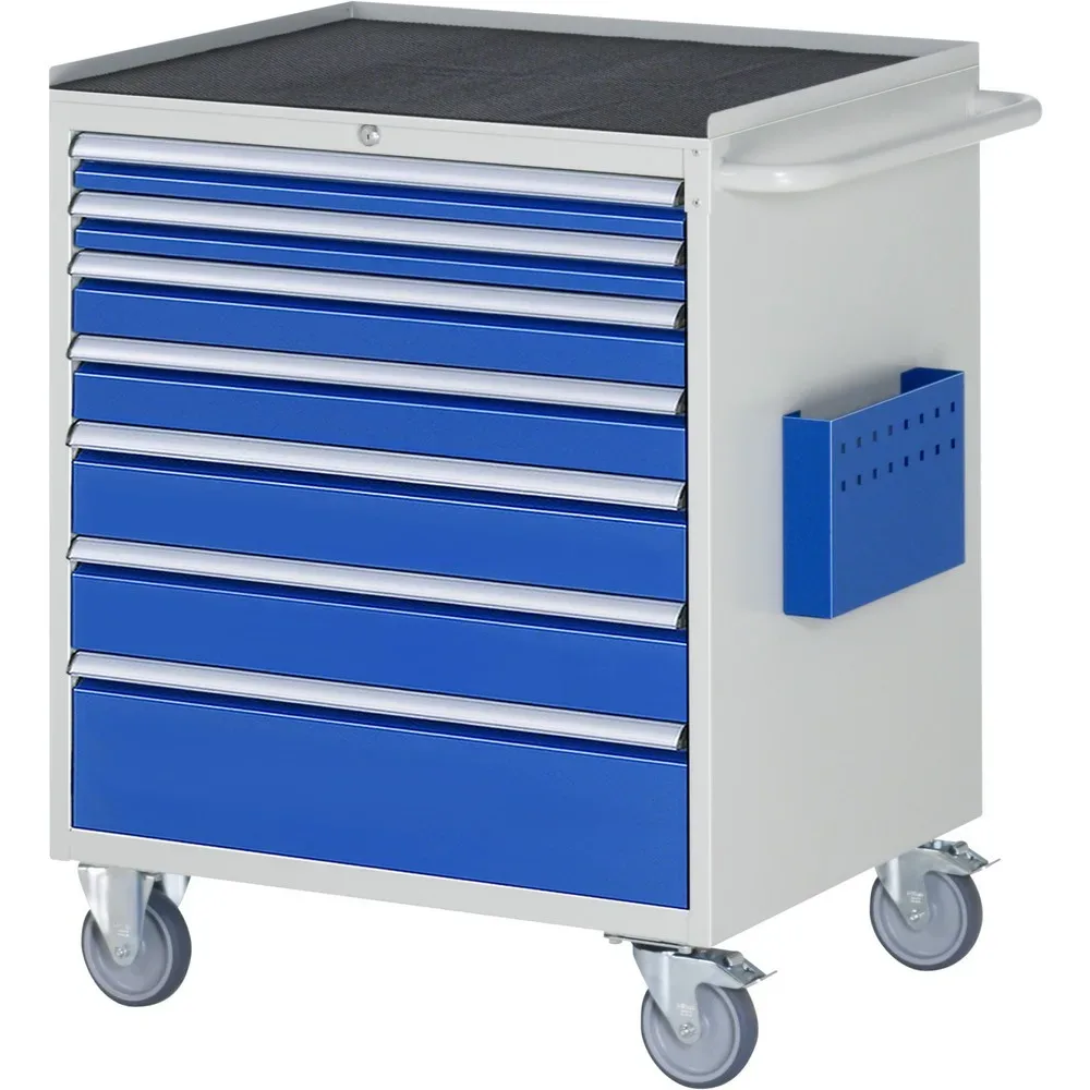 RAU Werkstattwagen Serie 7000, HxBxT 975 x 770 x 650 mm, 7 x 90%-Auszug-Schubladen 2 x 60, 2 x 90, 2 x 120, 1 x 180 mm, Arbeitsplatte Metall