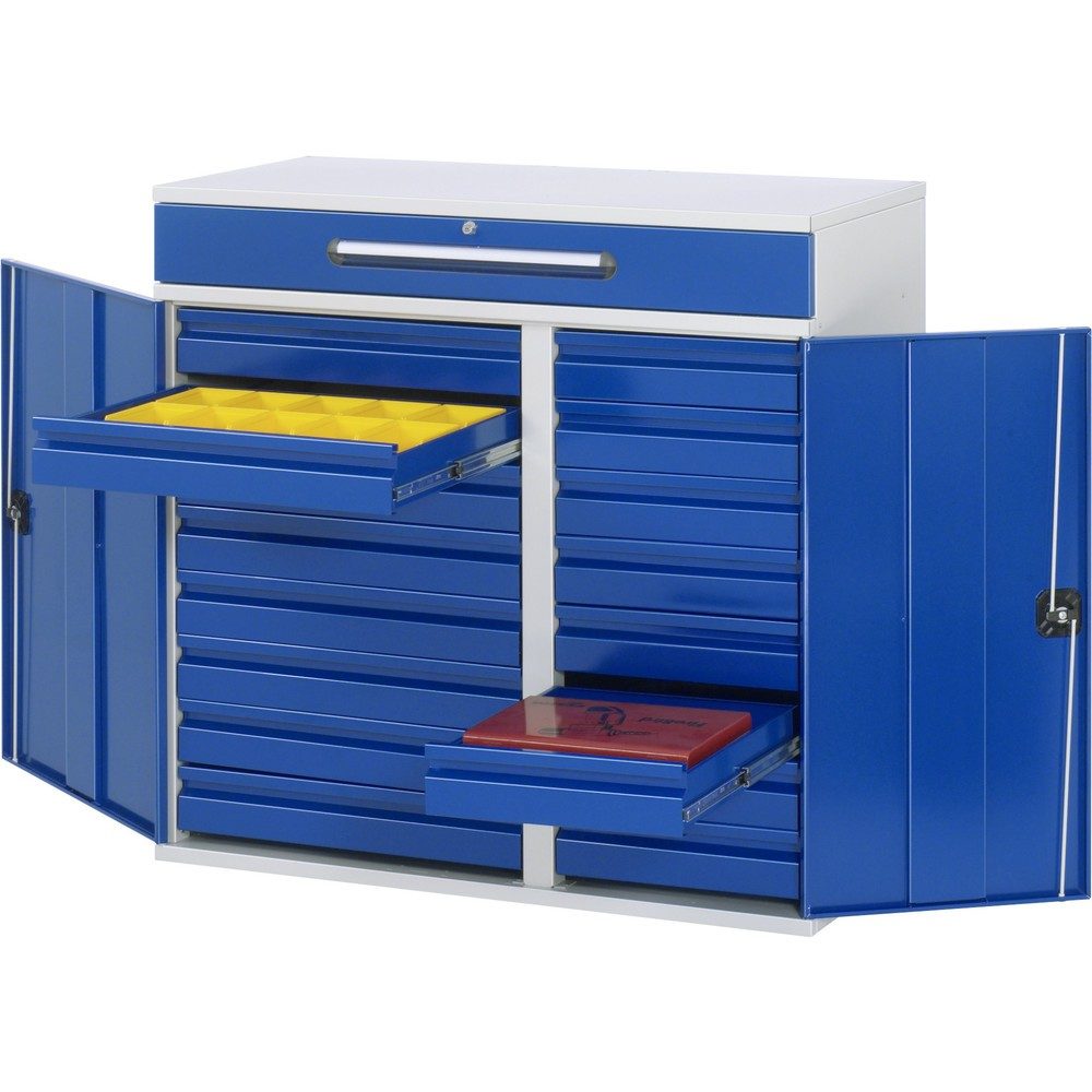 RAU Pultschrank, HxBxT 1.060 x 1.100 x 520 mm, Schubladen 16 x 80, 1 x 120 mm