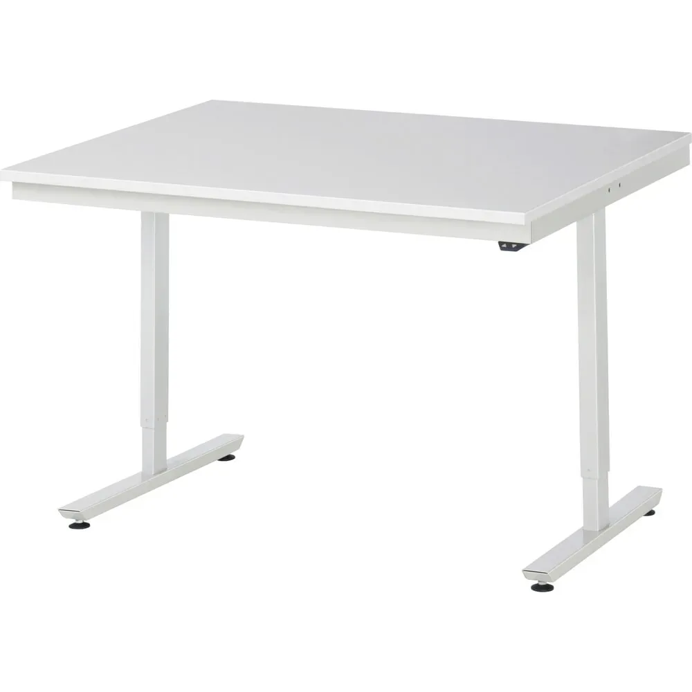 RAU elektrisch höhenverstellbarer Werktisch Serie adlatus 150, HxBxT 720-1.120 x 1.250 x 1.000 mm, Arbeitsplatte Melamin-Belag