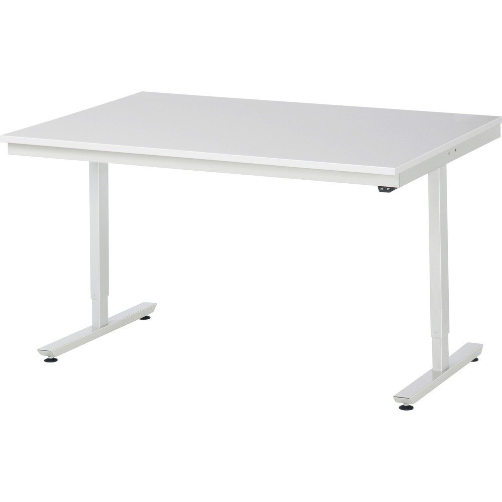 RAU elektrisch höhenverstellbarer Werktisch Serie adlatus 150, HxBxT 720-1.120 x 1.500 x 1.000 mm, Arbeitsplatte EGB-Melamin-Belag