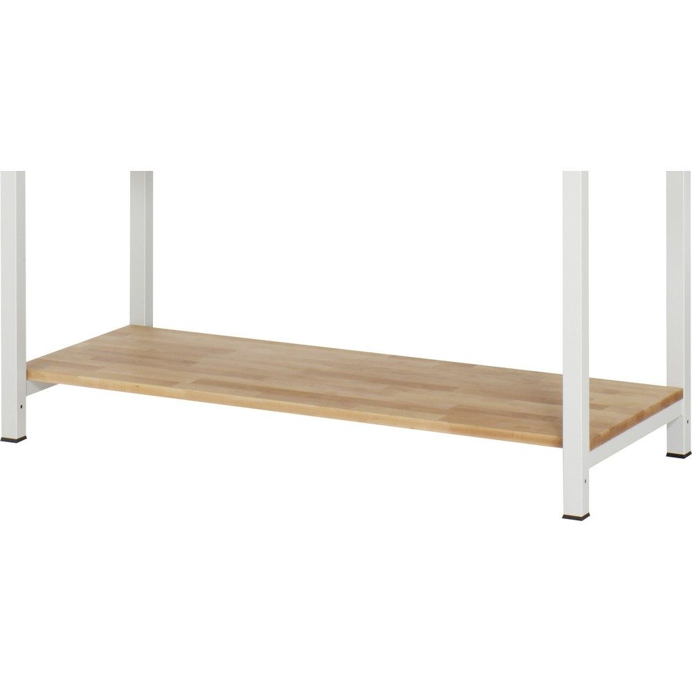 RAU Ablageboden für Schwerlastwerkbank, HxBxT 40 x 2.820 x 850 mm, Arbeitsplatte Buche-Massiv