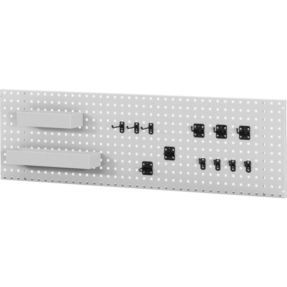 RAU Lochplatte zur Wandmontage, HxBxT 450 x 1.250 x 15 mm, inklusive Halterset