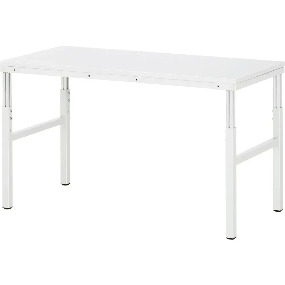 Rau Basistisch Serie E, manuell höhenverstellbar, 22 mm Spanplatte mit Melaminbelag, bis 450 kg, B 1500 x T 700 x H 650-1000 mm, lichtgrau