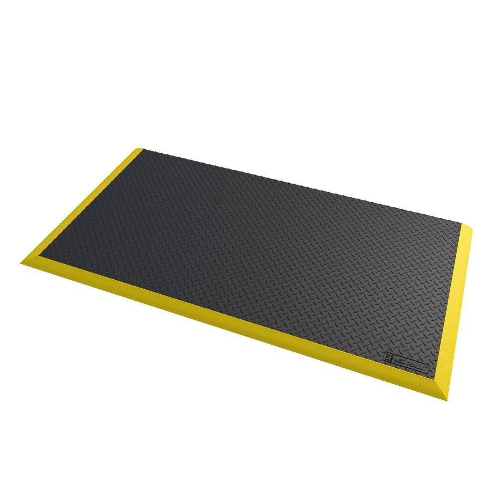 NoTrax Arbeitsplatz-Schweissmatte Diamond Flex? Nitrile, BxL 970 x 1.630 mm, schwarz/gelb