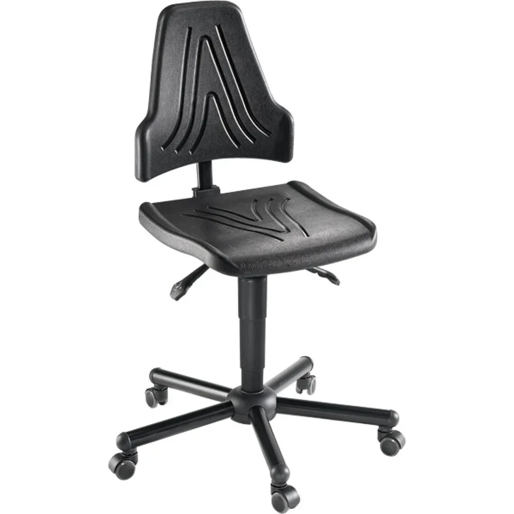 meychair Arbeitsdrehstuhl Stream XXL, bis 250 kg belastbar, Sitzhöhe 480-610 mm, Stahlbasis, Rollen