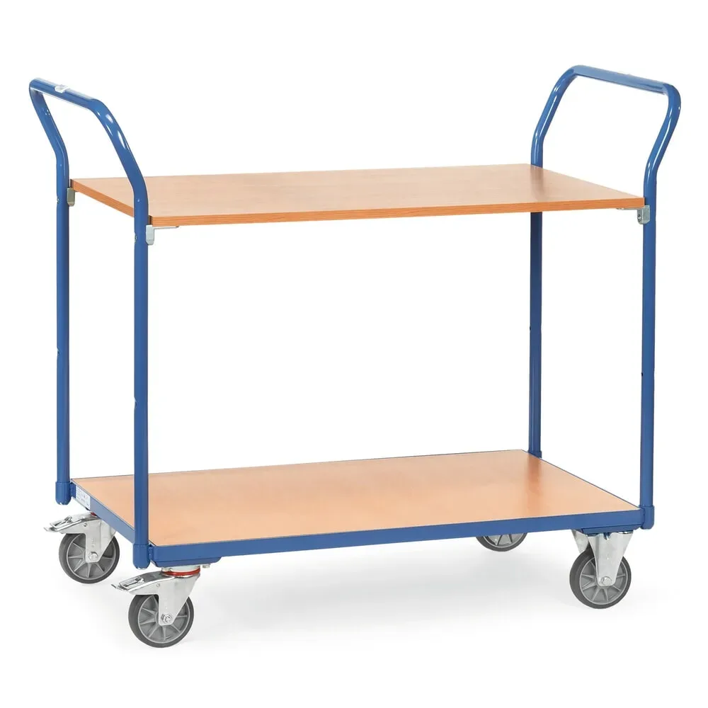 Fetra Hauptartikel 1600 Etagenwagen Feststeller Stahl pulverbeschichtet Traglast (max.): 200 kg Brillantblau (RAL 5007)
