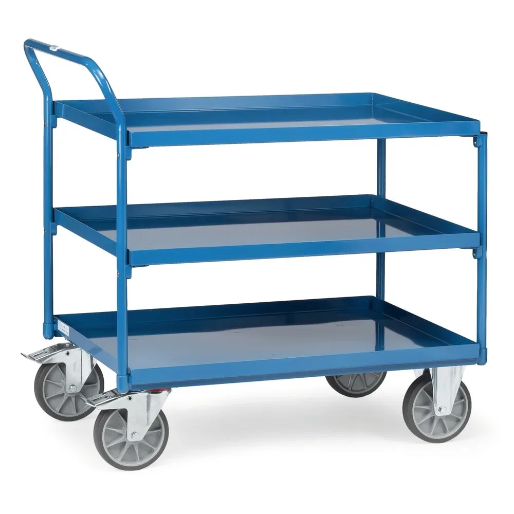 Fetra Hauptartikel 4930 Tischwagen Feststeller Stahl pulverbeschichtet Traglast (max.): 400 kg Brillantblau (RAL 5007)