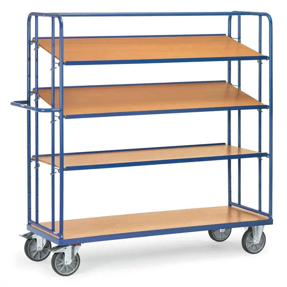 Fetra Hauptartikel 4395 Etagenwagen Stahl pulverbeschichtet Traglast (max.): 400 kg Brillantblau (RAL 5007)
