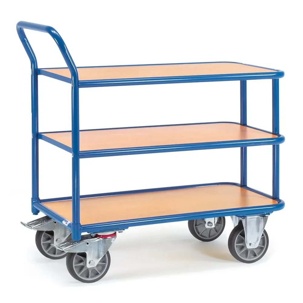 Fetra Hauptartikel 2610 Tischwagen Stahl pulverbeschichtet Traglast (max.): 300 kg Brillantblau (RAL 5007)