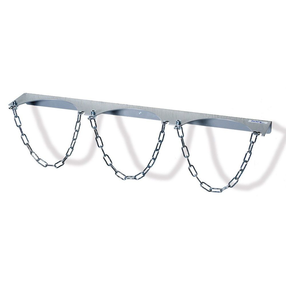 fetra® Wandhalterung für 3 Gasflaschen, Kettensicherung, Flaschen-Ø 140 mm