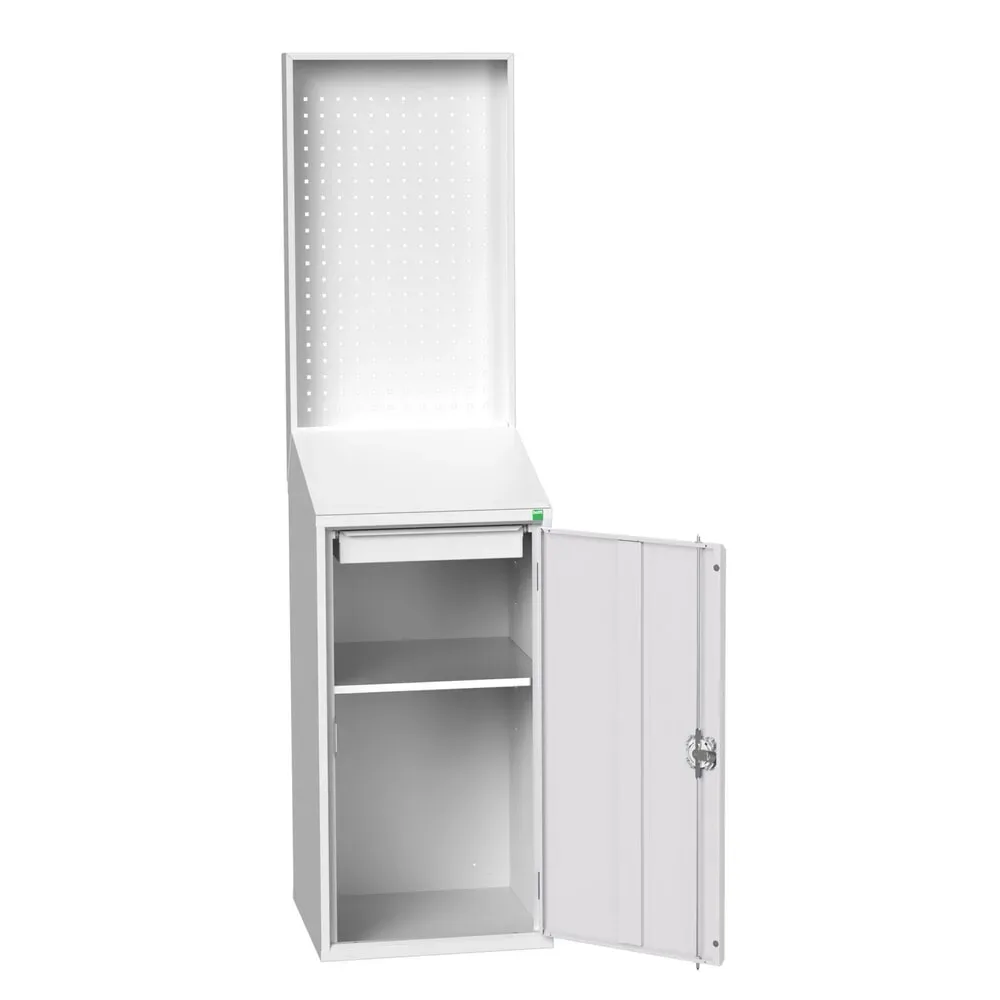 bott verso Economy Pult mit perfo Rückwand, mit 1 Fachboden, 1 Schublade, BxTxH: 525 x 550 x 2000 mm