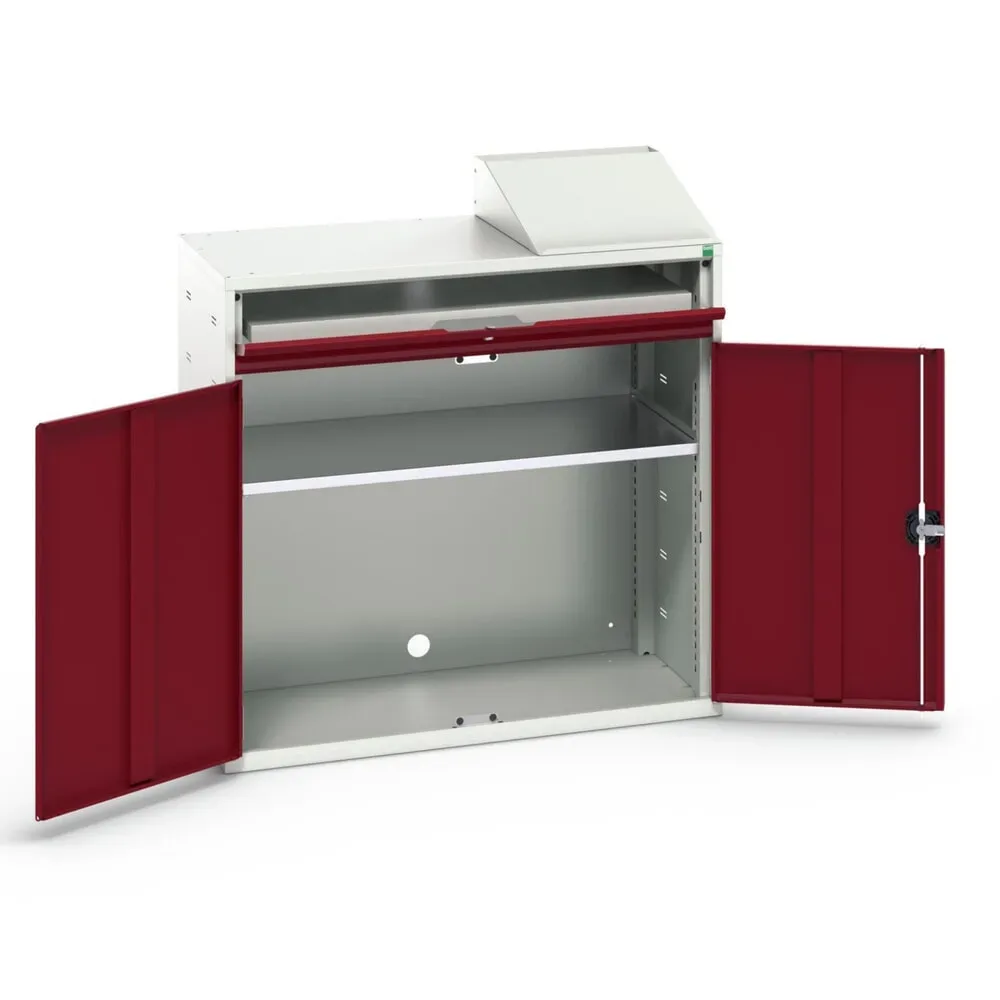 bott verso Computerschrank, mit 1 Fachboden und 1 Tablar, BxTxH: 1050 x 550 x 1130 mm