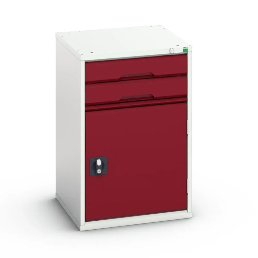 bott verso Schubladenschrank mit Flügeltür, mit 2 Schubladen und Fachboden, BxTxH: 525 x 550 x 800 mm
