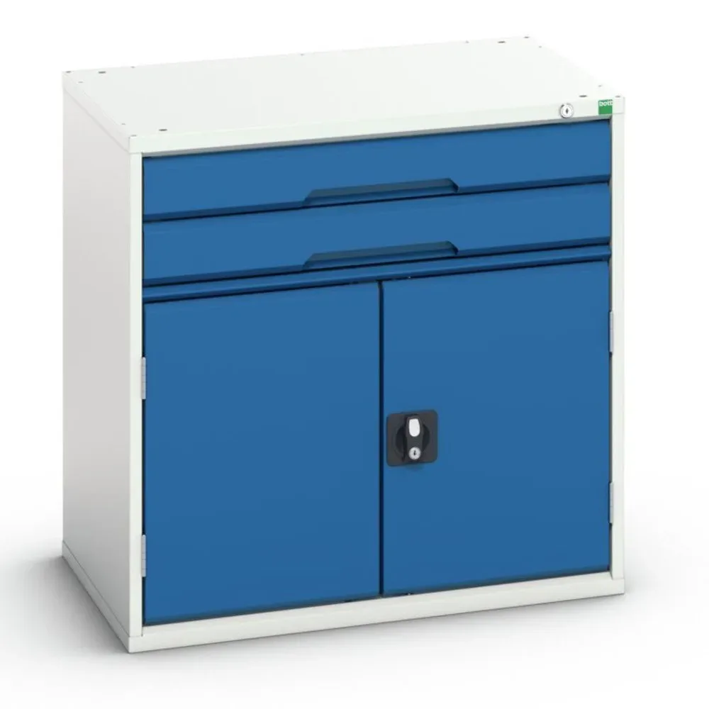 bott verso Schubladenschrank mit Flügeltür, mit 2 Schubladen und Fachboden, BxTxH: 800 x 550 x 800 mm