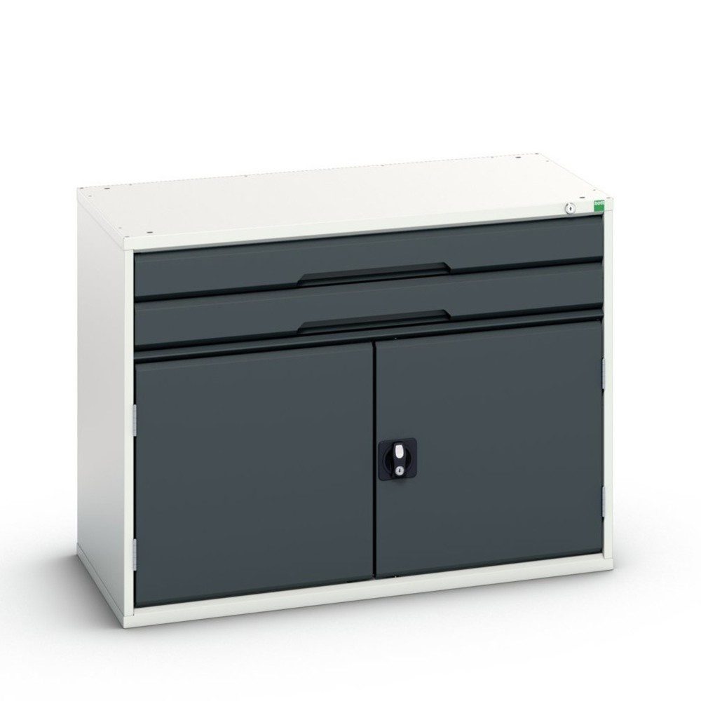 bott verso Schubladenschrank mit Flügeltür, mit 2 Schubladen und Fachboden, BxTxH: 1050 x 550 x 800 mm